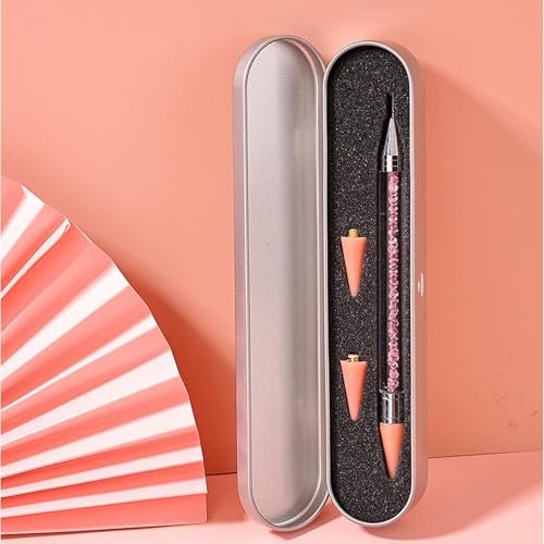 Rhinestone Picker Dotting Pen with Extra Wax Heads – Double Head Nail Art Wax Pen for DIY Manicure (Pink) - görsel 14
