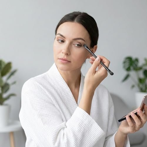 2-Piece Dual-Ended Hairline Powder Brush Set – Travel Makeup Powder Brush with Sponge Tip & Soft Bristles for Concealer, Contour, Root Touch-Up - görsel 14