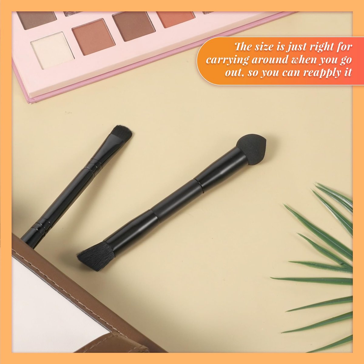 2-Piece Dual-Ended Hairline Powder Brush Set – Travel Makeup Powder Brush with Sponge Tip & Soft Bristles for Concealer, Contour, Root Touch-Up - görsel 7