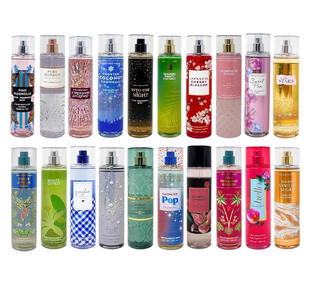 Bath & Body Works 3-Pack Assorted Fine Fragrance Mist Gift Bundle - 10.67 Fl Oz Total Avelisse