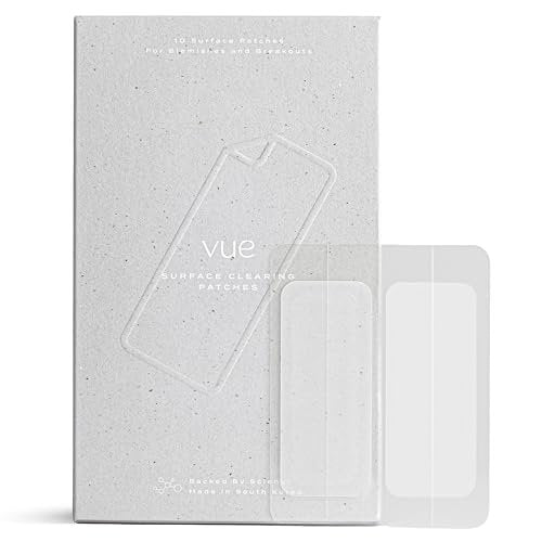 Vue Surface Clearing Patches - Large Pimple Patches for Face & Body, Hydrocolloid Acne Patch for Clusters, Breakouts and Oil Control, Gentle for Sensitive Skin (10-Count) Avelisse
