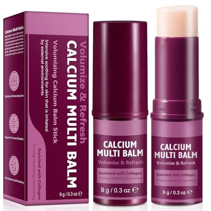 Calcium Multi Balm Stick 2-Pack | Anti-Aging Korean Collagen Cream for Firming, Lifting & Hydrating Face, Neck & Eyes Avelisse