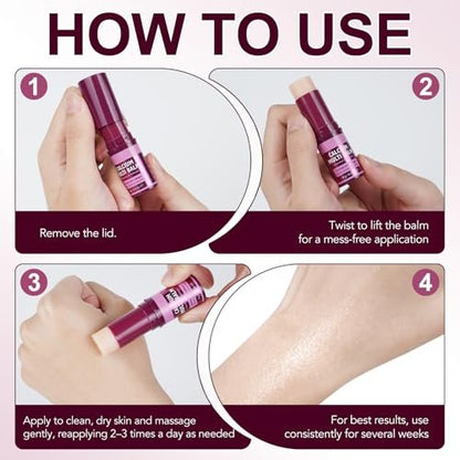 Calcium Multi Balm Stick 2-Pack | Anti-Aging Korean Collagen Cream for Firming, Lifting & Hydrating Face, Neck & Eyes Avelisse