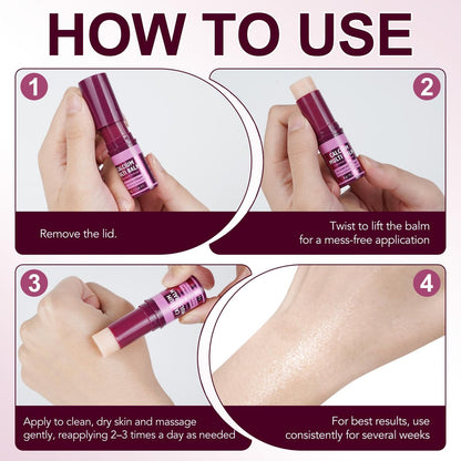 Calcium Multi Balm Stick 2-Pack | Anti-Aging Korean Collagen Cream for Firming, Lifting & Hydrating Face, Neck & Eyes Avelisse