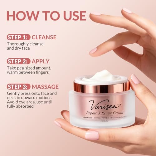 Varisea Anti-Aging Face Moisturizer with Retinol, Ceramides, Peptides & Hyaluronic Acid – Fragrance-Free Moisturizer for Face and Neck, 1.7 Fl Oz Avelisse