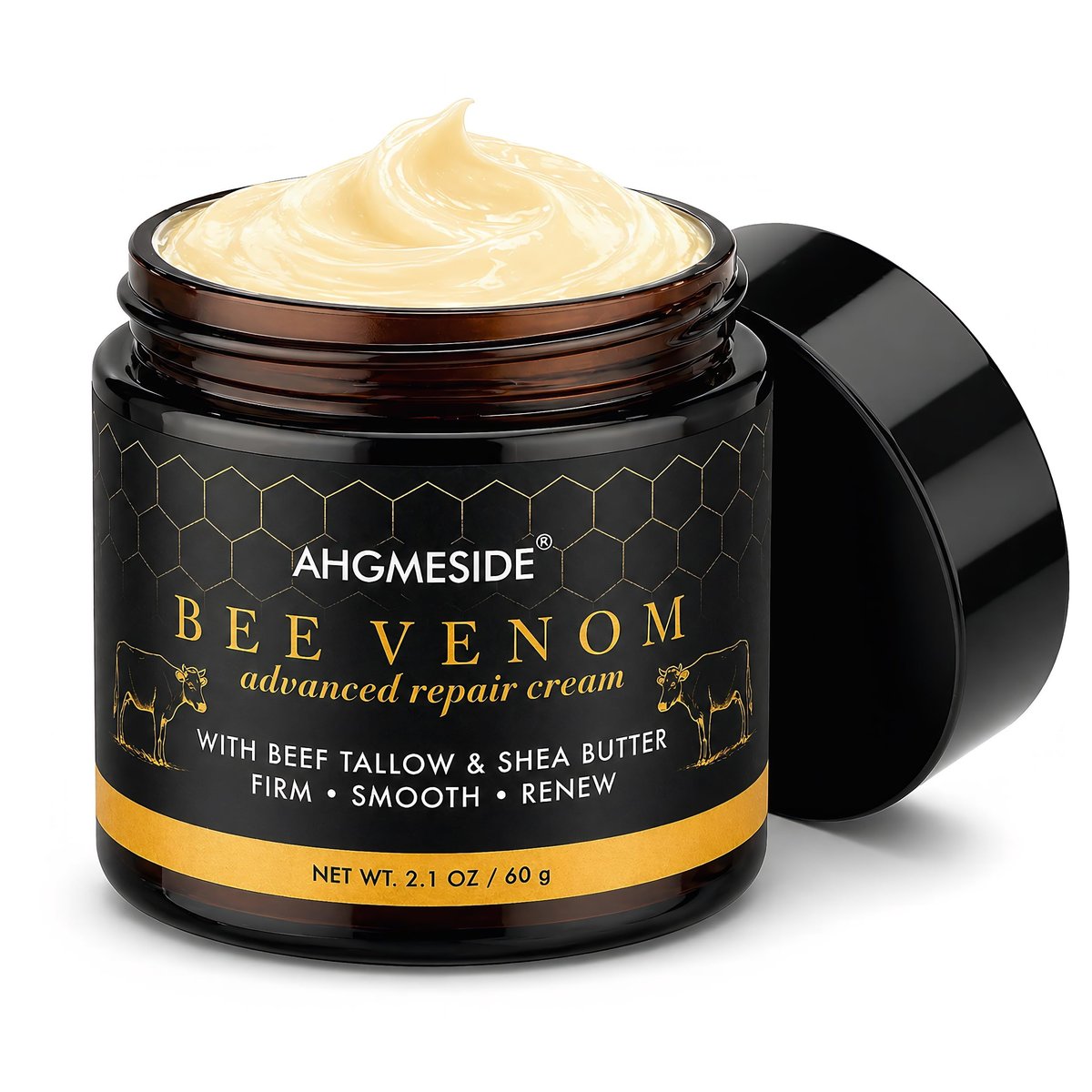 Bee Venom Cream – Natural Anti-Aging & Firming Moisturizer for Dry, Mature & Stressed Skin, 2.1 oz Avelisse