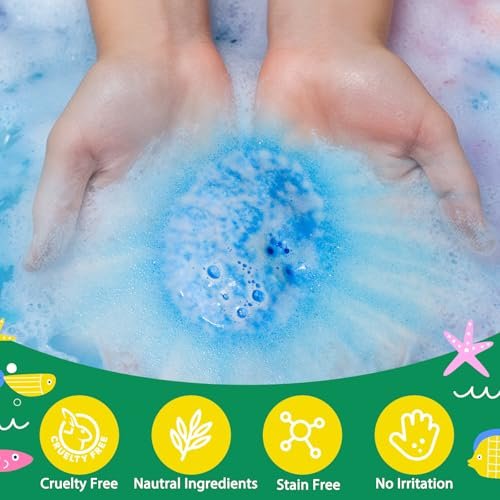 12-Pack Kids Bath Bombs with Surprise Cat & Dog Toys Inside – Natural, Moisturizing, Safe for Sensitive Skin – Fun Fizzies for Boys, Girls & Toddlers Avelisse