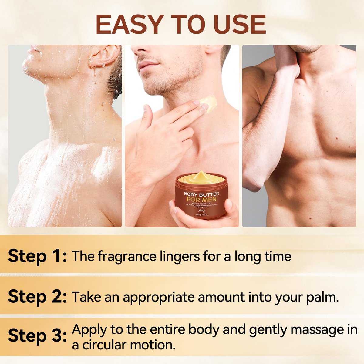Paistely 2-Pack Body Butter for Men – Pheromone Scented Body Cream, Deep Hydration & All-Day Fragrance, 8 oz Total Avelisse