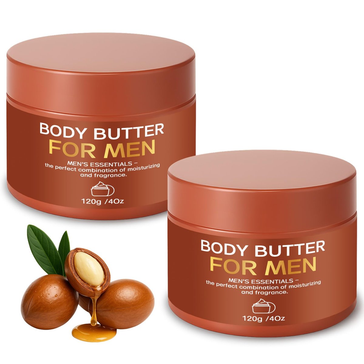 Paistely 2-Pack Body Butter for Men – Pheromone Scented Body Cream, Deep Hydration & All-Day Fragrance, 8 oz Total Avelisse