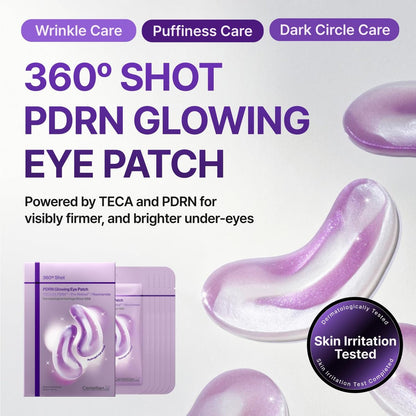 CENTELLIAN 24 360 Shot PDRN Glowing Eye Patch (6 Sets, 12ea) – Instant Depuffing & Dark Circle Revitalizing Hydrogel Under Eye Patches with PDRN, Retinol & Glutathione Avelisse