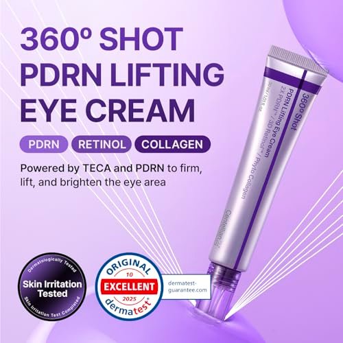 Centellian24 360 Shot PDRN Firming Eye Cream 30ml – Anti-Aging Retinol Eye Cream for Hooded Eyes, Wrinkle Smoothing, Firming Hydrating Care for Under-Eye Bags, Crow’s Feet & Dark Circles Avelisse