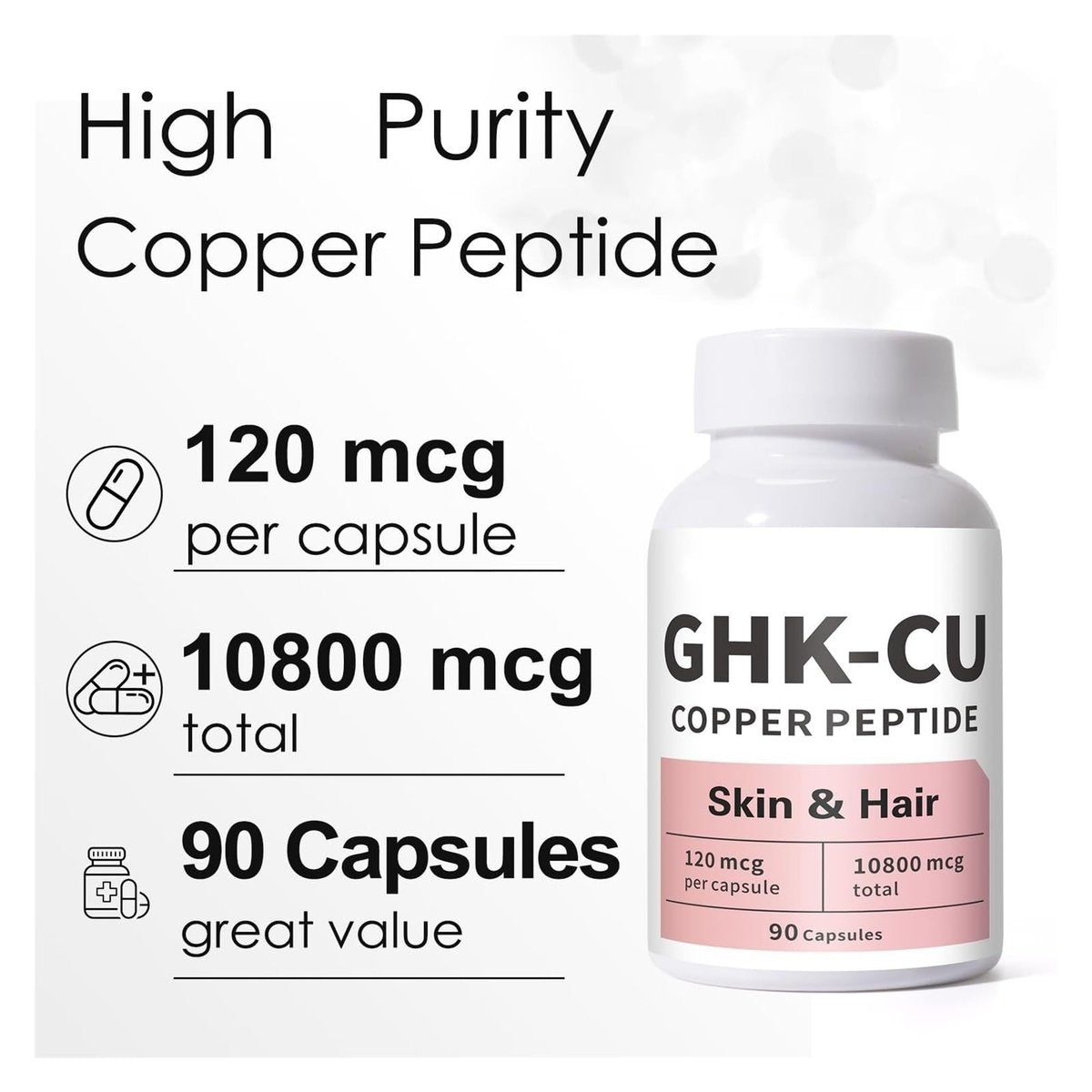 GHK-Cu Peptide Serum for Skin & Hair - Easy to Absorb, Anti-Aging & Hair Growth Support Avelisse