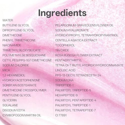 WNP 99% Pure Rose PDRN Glo Boost Highlight Moisturizing Cream - Natural Glow Enhancer with Hyaluronic Acid, 2% Niacinamide, Peptides, Salmon DNA for Glass Skin (40ml / 1.35 oz) Avelisse
