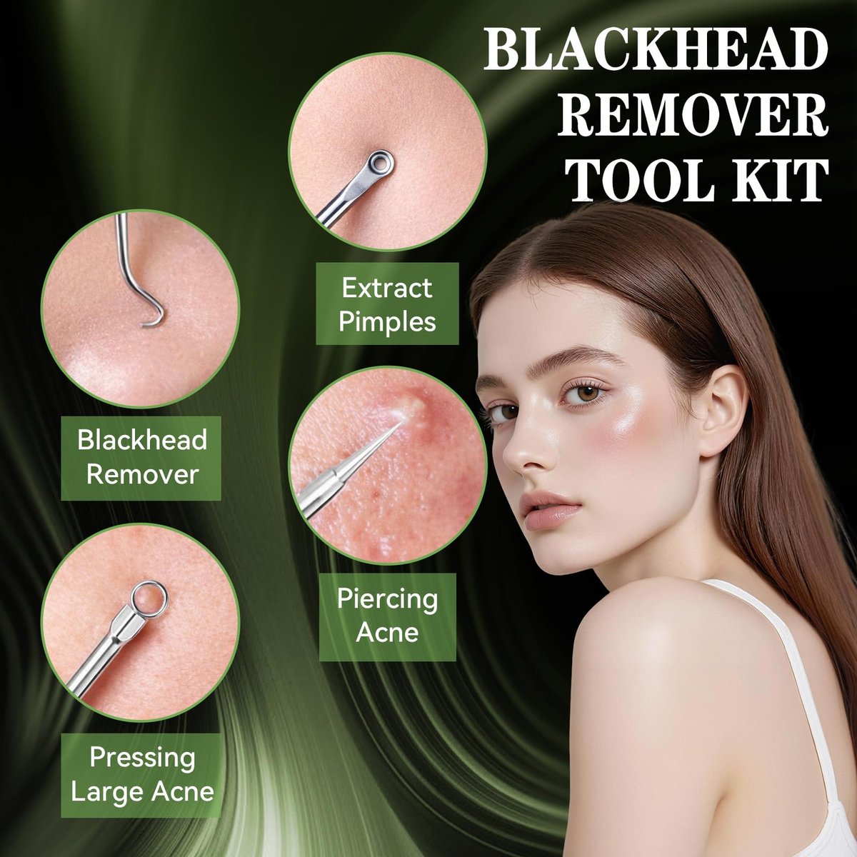 Charcoal Peel Off Face Mask for Blackhead Removal – Deep Pore Cleansing Mask with Brush & Extractor Tool, 3.53 oz Avelisse
