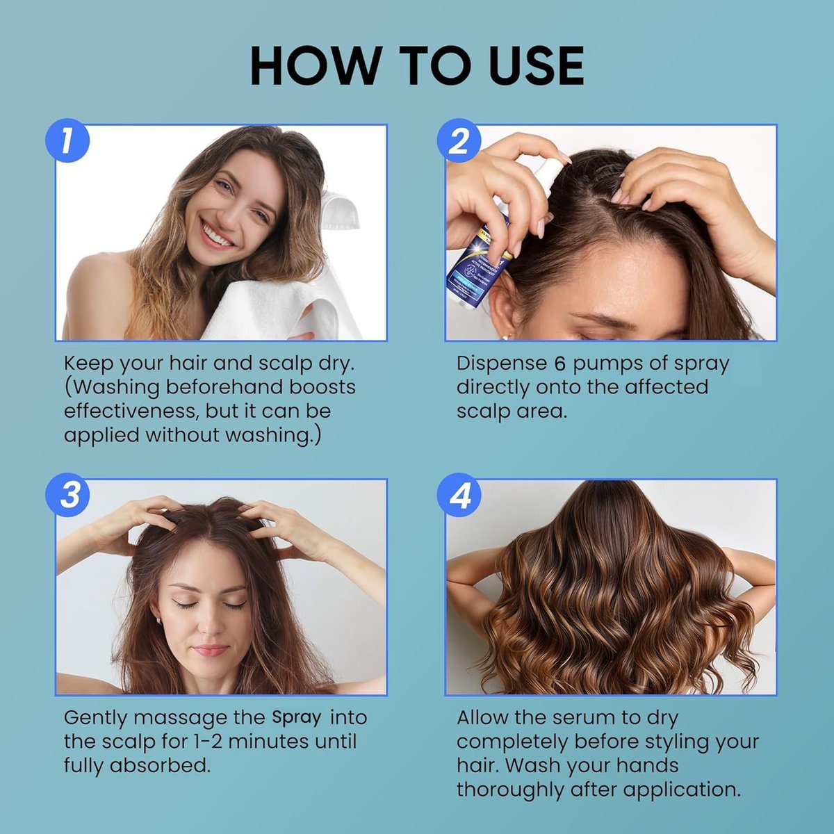 5% Minoxidil Hair Growth Kit for Men and Women - Spray Treatment with Biotin & Rosemary, Stop Hair Loss, Stronger Thicker Hair, 2 Pack Avelisse