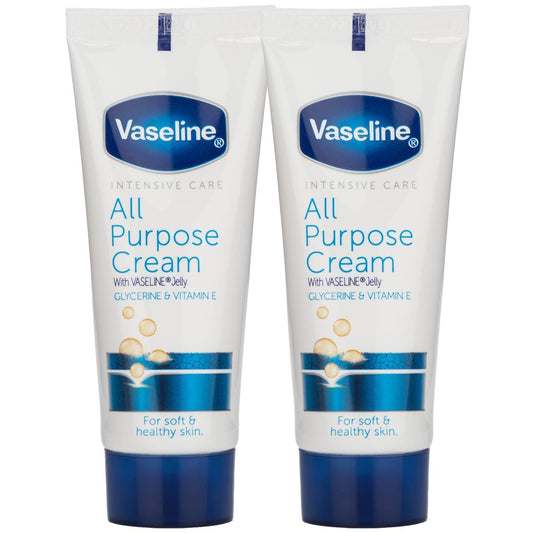 Vaseline Travel Essentials All Purpose Cream 2-Pack for Extremely Dry Skin, Hand & Body Lotion, 1.41 oz Each