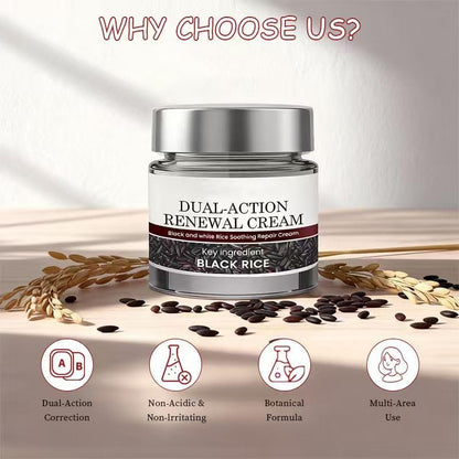 Keratin Erase Dual-Action Renewal Cream – Black & White Rice Soothing Repair Cream, Hydrating Body Serum for Smoother-Looking Skin, Suitable for All Skin Types (2 Pack) Avelisse