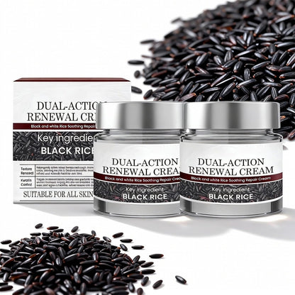 Keratin Erase Dual-Action Renewal Cream – Black & White Rice Soothing Repair Cream, Hydrating Body Serum for Smoother-Looking Skin, Suitable for All Skin Types (2 Pack) Avelisse