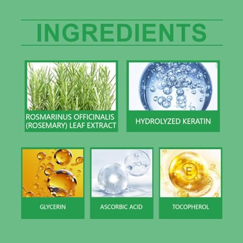SURORAIN Rosemary Keratin Shampoo – Gently Cleanses, Nourishes & Strengthens Hair, Adds Shine, Reduces Frizz, 3.38 fl oz - görsel 12