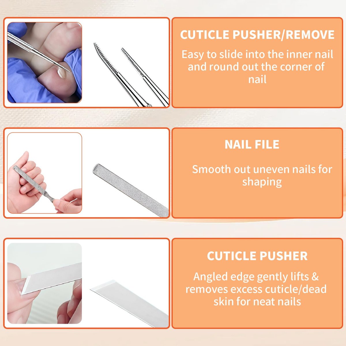 Ingrown Toenail Removal Kit - Complete Corrector Tool with Correction Strips, Toe Separators, Painless File and Lifter for Home Pedicure Care - görsel 11