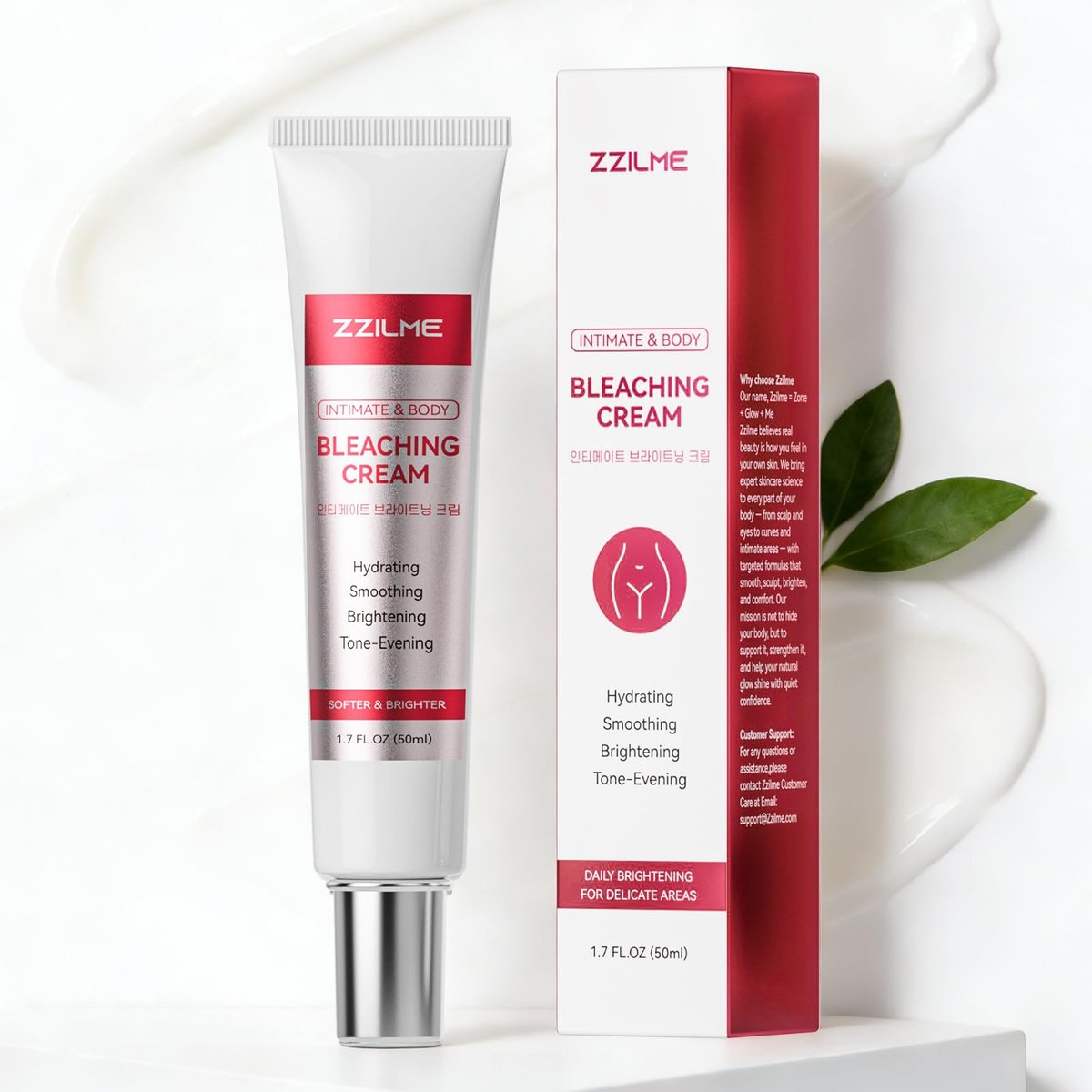 ZZILME Intimate Brightening Body Cream for Women – Niacinamide, Vitamin C & Aloe Moisturizer for Underarms, Bikini Line, Knees & Inner Thighs – 1.7 fl oz Avelisse