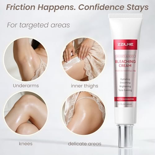 ZZILME Intimate Brightening Body Cream for Women – Niacinamide, Vitamin C & Aloe Moisturizer for Underarms, Bikini Line, Knees & Inner Thighs – 1.7 fl oz Avelisse