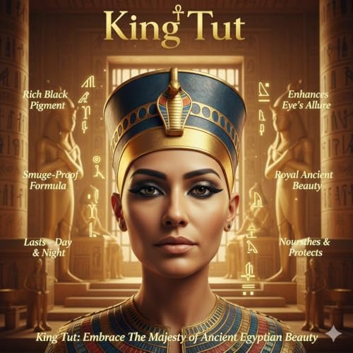 HALAL King Tut Egyptian Eyeliner Loose Powder – Long-Lasting Dark Black, Smooth & Easy Application, Bold & Dramatic Looks, Traditional Egyptian Formula Avelisse