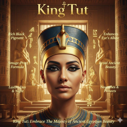 HALAL King Tut Egyptian Eyeliner Loose Powder – Long-Lasting Dark Black, Smooth & Easy Application, Bold & Dramatic Looks, Traditional Egyptian Formula Avelisse