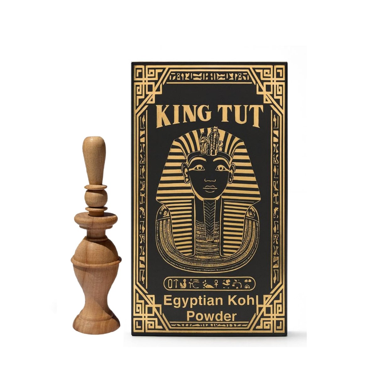 HALAL King Tut Egyptian Eyeliner Loose Powder – Long-Lasting Dark Black, Smooth & Easy Application, Bold & Dramatic Looks, Traditional Egyptian Formula Avelisse