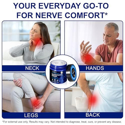 ZIXAOK Neuropathy Pain Relief Cream – Soothes Burning, Tingling & Nerve Discomfort in Feet, Hands, Legs, Fast-Absorbing Formula with Natural Ingredients, Deep Moisturizing for Men & Women
