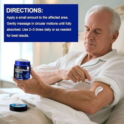 AUIWQWFI Neuropathy Nerve Care Cream - Fast-Acting Natural Relief for Tingling & Burning in Feet, Hands, Legs & Toes, Non-Greasy Cooling Comfort, 4.23 oz Avelisse