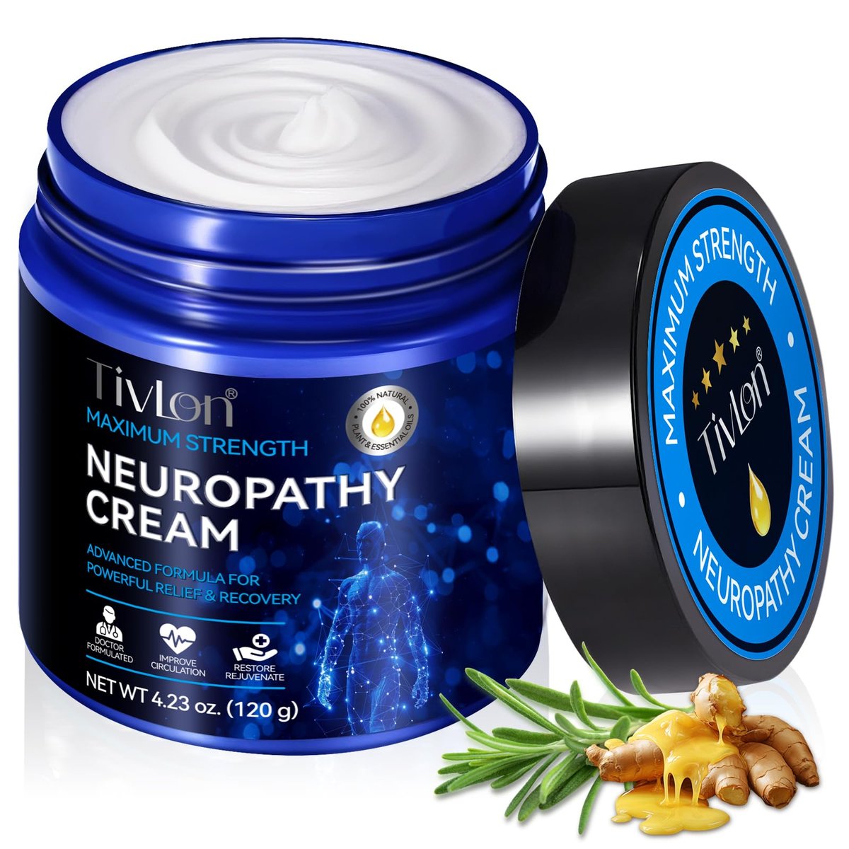 ZIXAOK Neuropathy Pain Relief Cream – Soothes Burning, Tingling & Nerve Discomfort in Feet, Hands, Legs, Fast-Absorbing Formula with Natural Ingredients, Deep Moisturizing for Men & Women - görsel 1