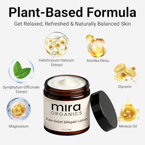 FIYY6VC Mira Relief Repair Lotion – Lightweight Body Lotion & Magnesium Cream, Gentle Soothing Hydrating Formula – Fast-Absorbing for All Skin Types (99mL / 3.5 fl oz) Avelisse