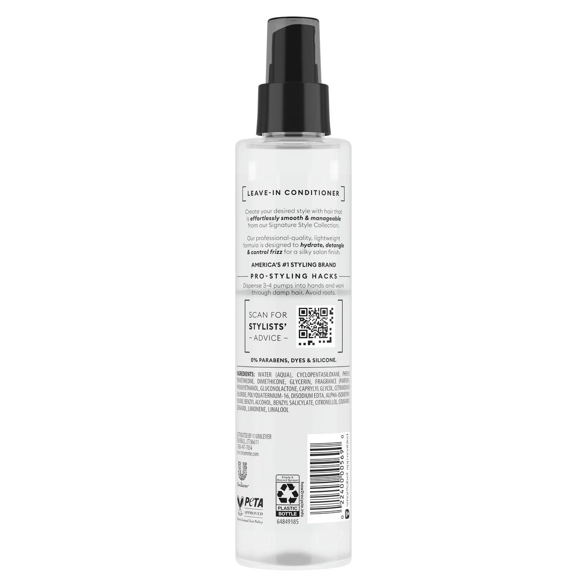 TRESemme Pro Pure Leave-in Conditioner for Detangling, 6.1 oz, 3 Pack Avelisse