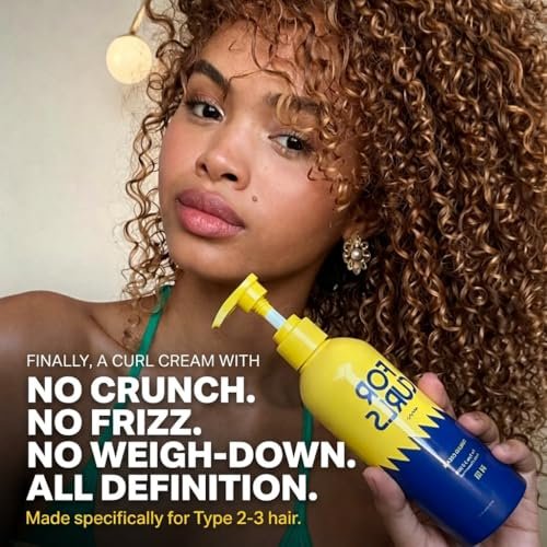 FOR CURLS Curl Cream for Curly & Wavy Hair - 8.4 oz - Anti-Frizz, Lightweight, Non-Crunchy - Sulfate & Paraben Free - Type 2-3 Hair Avelisse