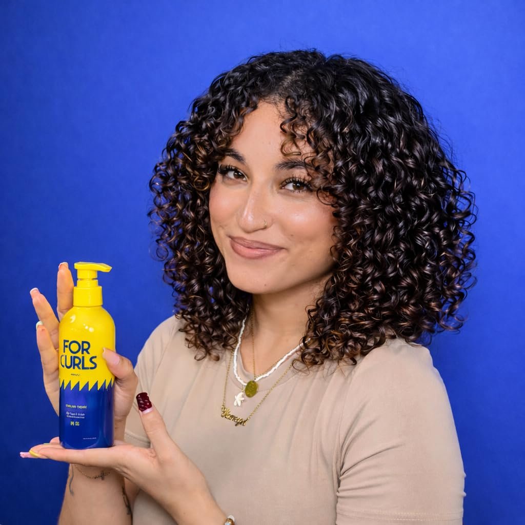 FOR CURLS Curl Cream for Curly & Wavy Hair - 8.4 oz - Anti-Frizz, Lightweight, Non-Crunchy - Sulfate & Paraben Free - Type 2-3 Hair Avelisse