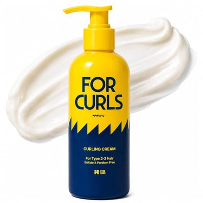 FOR CURLS Curl Cream for Curly & Wavy Hair - 8.4 oz - Anti-Frizz, Lightweight, Non-Crunchy - Sulfate & Paraben Free - Type 2-3 Hair Avelisse