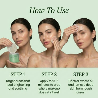 QUIA Toner Pads – AHA/BHA Dual-Action Exfoliate and Hydrate All in One – Soothing Formula for Sensitive Skin – Reduces Blackheads and Blemishes – 70 Gentle Textured Pads – Korean Skincare Avelisse