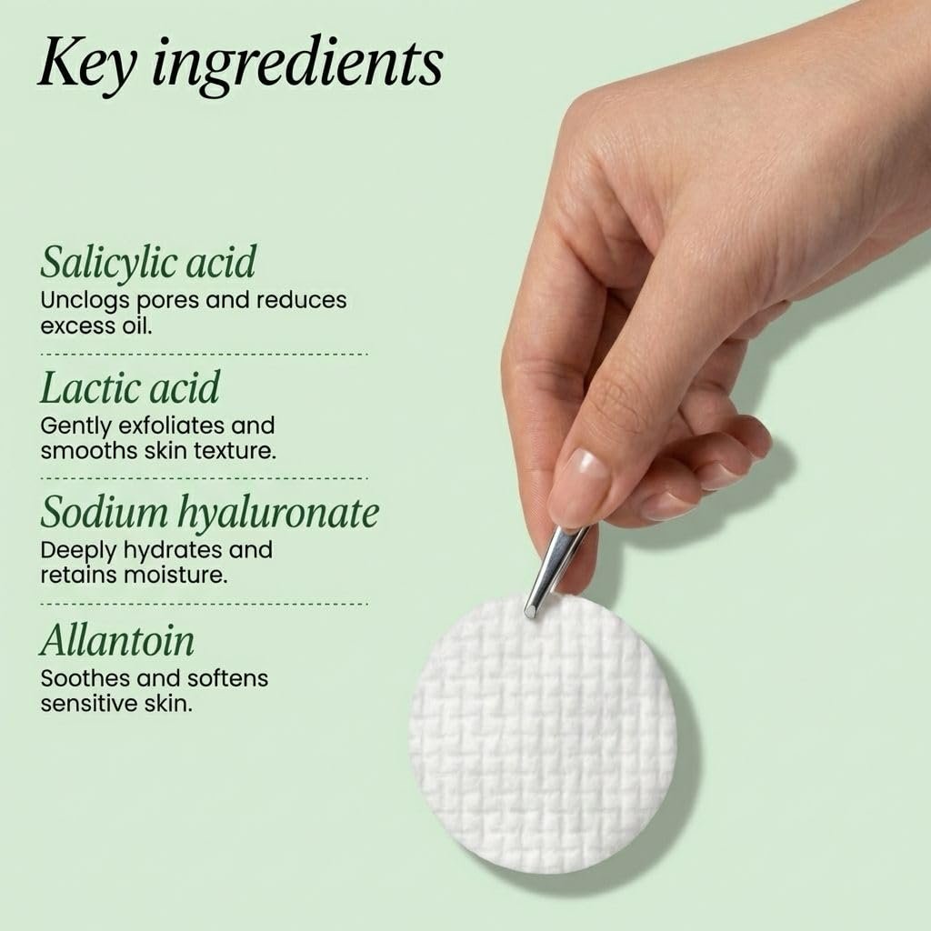 QUIA Toner Pads – AHA/BHA Dual-Action Exfoliate and Hydrate All in One – Soothing Formula for Sensitive Skin – Reduces Blackheads and Blemishes – 70 Gentle Textured Pads – Korean Skincare Avelisse