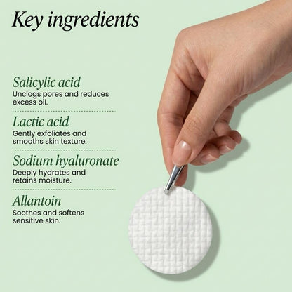 QUIA Toner Pads – AHA/BHA Dual-Action Exfoliate and Hydrate All in One – Soothing Formula for Sensitive Skin – Reduces Blackheads and Blemishes – 70 Gentle Textured Pads – Korean Skincare Avelisse