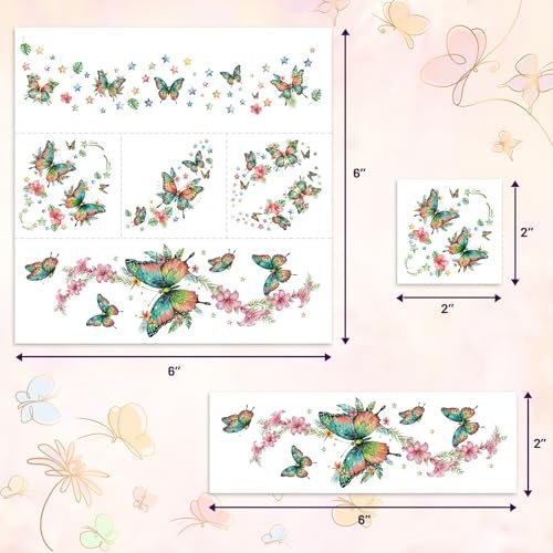 Fancy Land Glitter Butterfly Freckles Face Tattoos – 30Pcs Sparkle Temporary Makeup Patches for Women, Kids, Festivals & Parties Avelisse