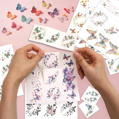 Fancy Land Glitter Butterfly Freckles Face Tattoos – 30Pcs Sparkle Temporary Makeup Patches for Women, Kids, Festivals & Parties Avelisse