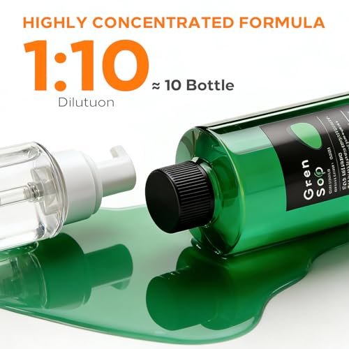 Yuelong 16.9oz Green Soap Tattoo with 7oz Foaming Bottle Kit – Ultra Concentrated Professional Tattoo & Piercing Skin Cleaning Solution Avelisse