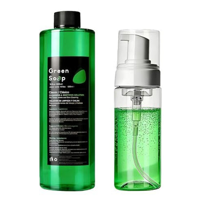 Yuelong 16.9oz Green Soap Tattoo with 7oz Foaming Bottle Kit – Ultra Concentrated Professional Tattoo & Piercing Skin Cleaning Solution Avelisse