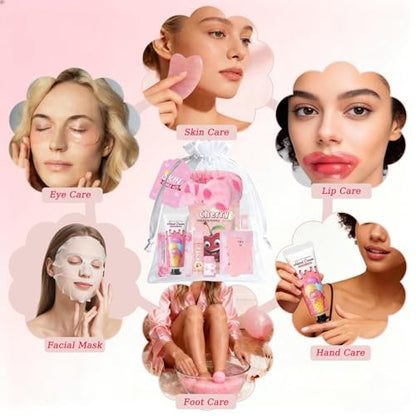 72-Piece Spa Party Supplies for Girls | DIY Face Masks, Lip Balm, Under Eye Patches, Bath Bombs & Headband | Sleepover Birthday Kit for Women Avelisse