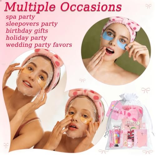 72-Piece Spa Party Supplies for Girls | DIY Face Masks, Lip Balm, Under Eye Patches, Bath Bombs & Headband | Sleepover Birthday Kit for Women Avelisse