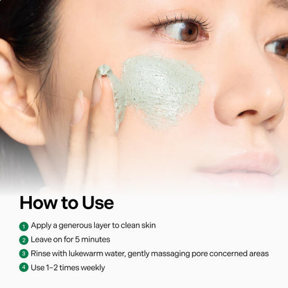 Coeternal Seaweed Detox Wash Off Mask – Cooling Korean Clay Mask with Bentonite, Kaolin & Seaweed Extracts for Pore Minimizing & Deep Cleansing, Non-Drying Mud Mask, 200ml Avelisse