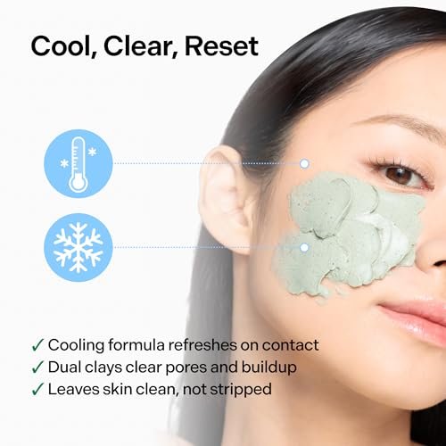 Coeternal Seaweed Detox Wash Off Mask – Cooling Korean Clay Mask with Bentonite, Kaolin & Seaweed Extracts for Pore Minimizing & Deep Cleansing, Non-Drying Mud Mask, 200ml Avelisse