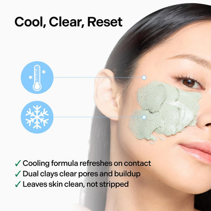 Coeternal Seaweed Detox Wash Off Mask – Cooling Korean Clay Mask with Bentonite, Kaolin & Seaweed Extracts for Pore Minimizing & Deep Cleansing, Non-Drying Mud Mask, 200ml Avelisse