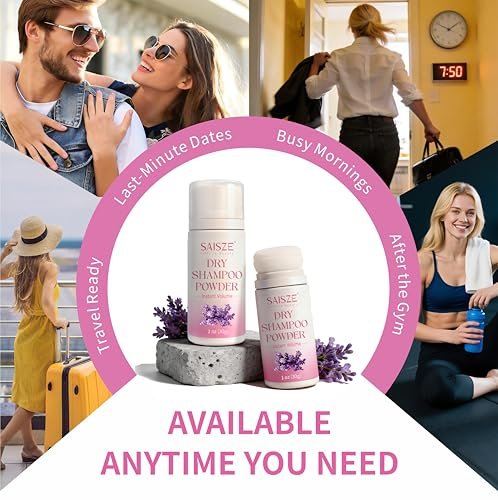 SAISZE Dry Shampoo Powder for Women - Non-Aerosol Oil Absorbing & Volumizing Powder for Light Hair Colors, Travel Size (1.05 Oz) - görsel 14